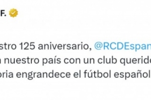 皇马社媒：祝贺西班牙人成立125周年，你们为西班牙足球增光添彩