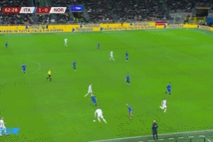 稳了！努萨盘带后远射破门，瑟尔洛特助攻，挪威1-1扳平意大利